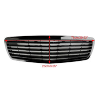Kühlergrill Schwarz Glänzend Mercedes E-Klasse W211 2002-2006 - Seitenansicht - Becquet Voiture