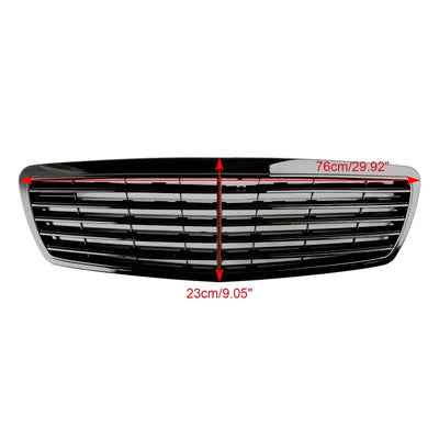 Calandre Avant Noir Brillant Mercedes Classe E W211 2002-2006 - vue de profil - Becquet Voiture