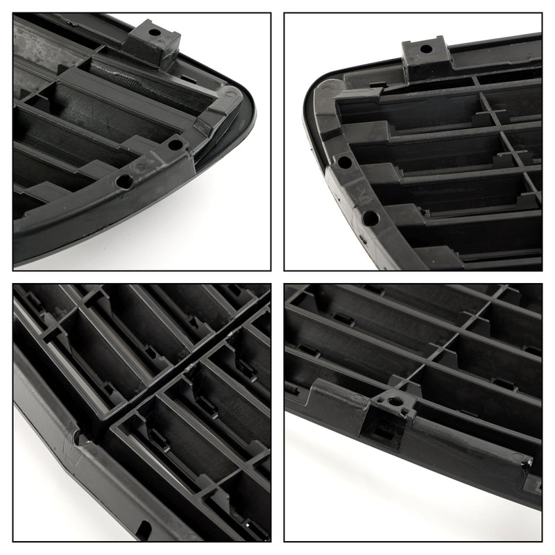 Kühlergrill Schwarz Glänzend Mercedes E-Klasse W211 2002-2006 - Nahansicht - Becquet Voiture