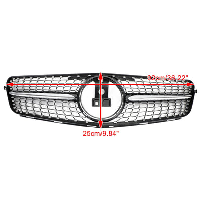 Calandre Avant Noir Chrome Mercedes Classe C W204 2008-2014 - détail du montage - Becquet Voiture