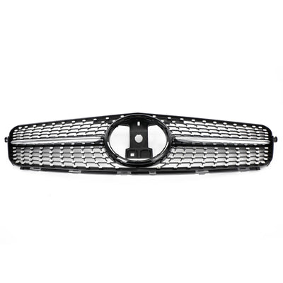 Calandre Avant Noir Chrome Mercedes Classe C W204 2008-2014 - vue rapprochée - Becquet Voiture
