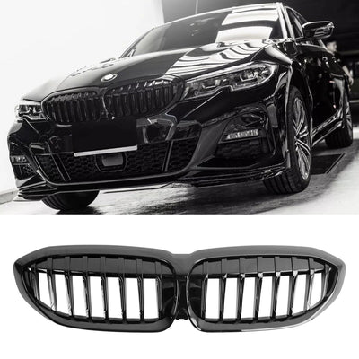 Calandre Avant Noire ABS BMW Série 3 G20 G28 2019-2020 51138072085 - vue de profil - Becquet Voiture