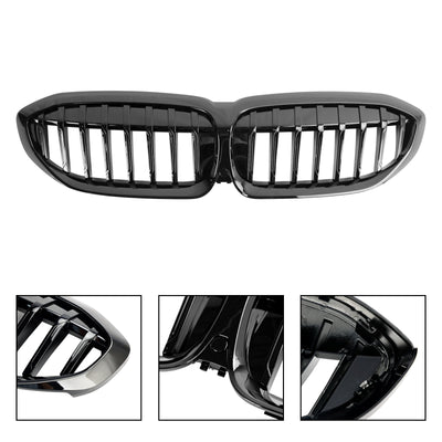 Calandre Avant Noire ABS BMW Série 3 G20 G28 2019-2020 51138072085 - vue rapprochée - Becquet Voiture
