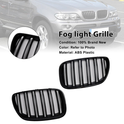 Calandre Avant Noire Brillante BMW Série X X5 E53 2004-2006 - vue de profil - Becquet Voiture