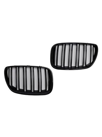 Calandre Avant Noire Brillante BMW Série X X5 E53 2004-2006 - vue rapprochée - Becquet Voiture