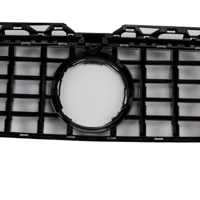 Calandre Avant Noire Brillante Mercedes Classe A W177 A35 A180 2023-2025 - détail du montage - Becquet Voiture