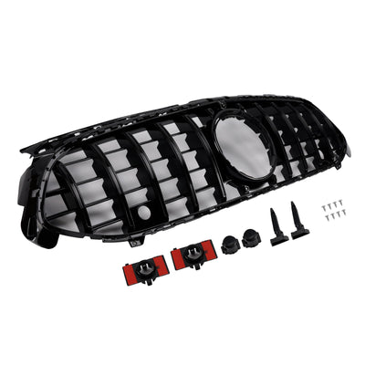 Calandre Avant Noire Brillante Mercedes Classe A W177 A35 A180 2023-2025 - en situation - Becquet Voiture