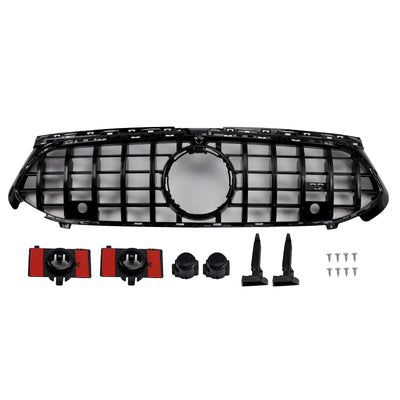 Calandre Avant Noire Brillante Mercedes Classe A W177 A35 A180 2023-2025 - vue de dessus - Becquet Voiture