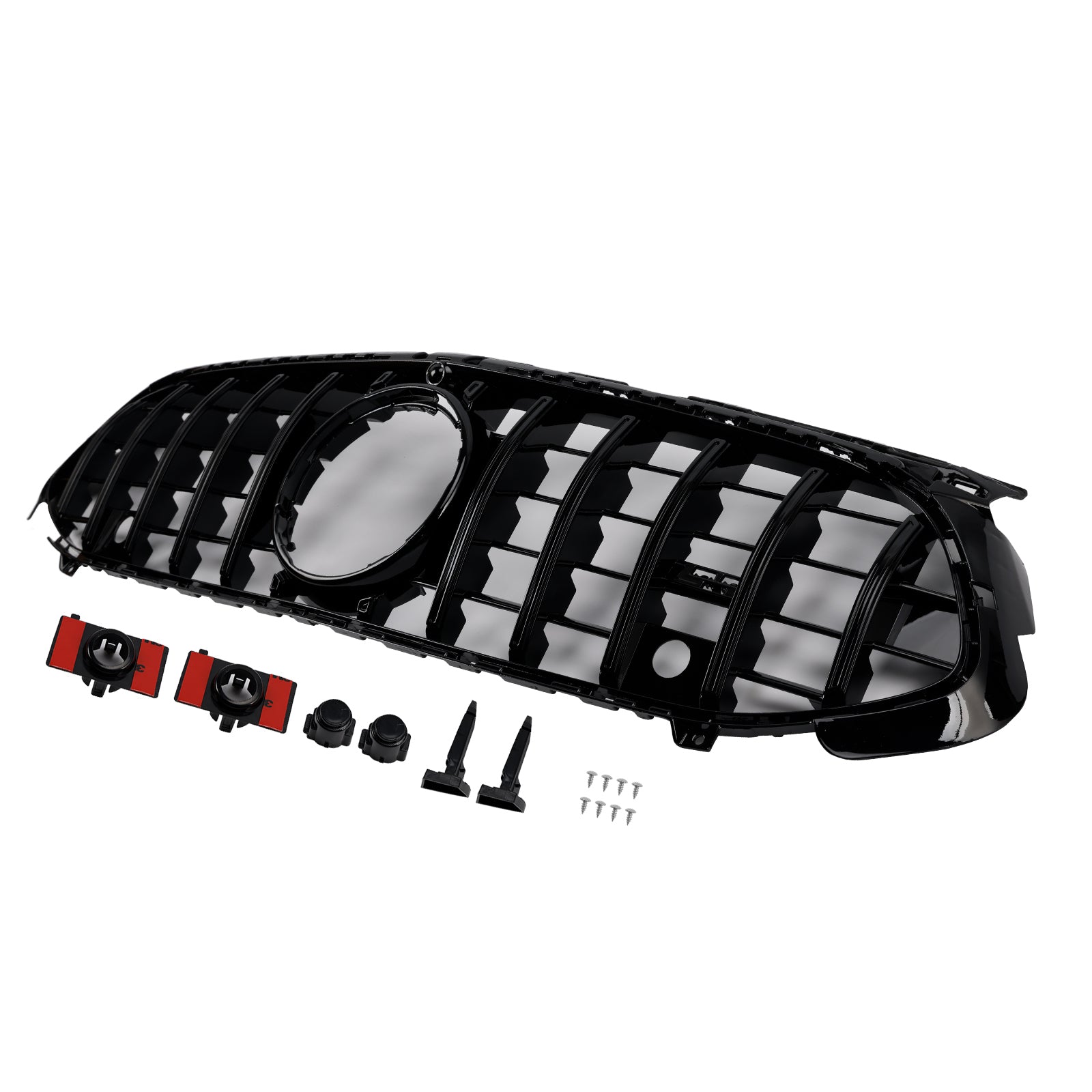 Calandre Avant Noire Brillante Mercedes Classe A W177 A35 A180 2023-2025 - vue de face - Becquet Voiture