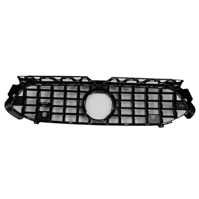 Calandre Avant Noire Brillante Mercedes Classe A W177 A35 A180 2023-2025 - vue de trois-quarts - Becquet Voiture