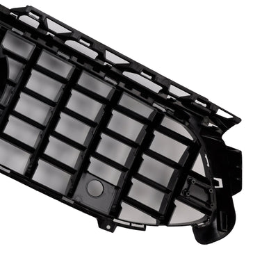 Calandre Avant Noire Brillante Mercedes Classe A W177 A35 A180 2023-2025 - vue rapprochée - Becquet Voiture