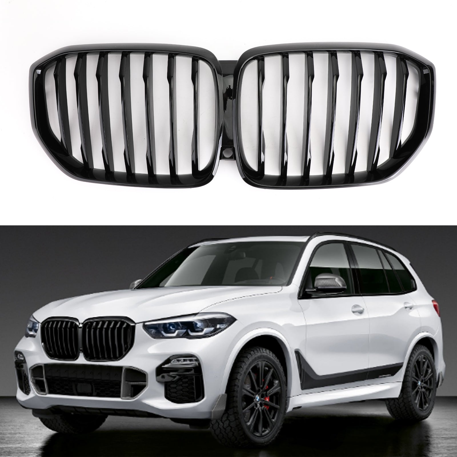 Calandre Avant Noire Brillante Performance BMW X5 G05 2019 - vue de face - Becquet Voiture