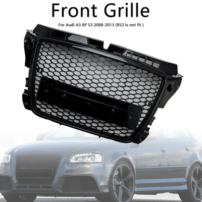 Calandre Avant RS3 Style Alvéolée Pour Audi A3 8P / S3 2008-2013 - installé sur véhicule 2 - Becquet Voiture