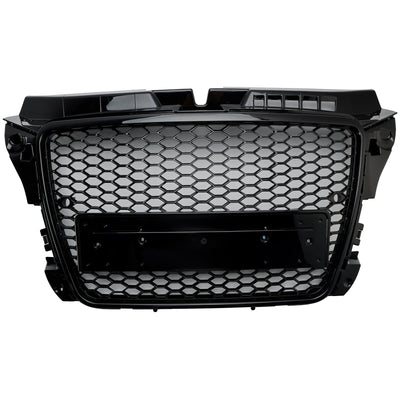 Calandre Avant RS3 Style Alvéolée Pour Audi A3 8P / S3 2008-2013 - vue arrière - Becquet Voiture