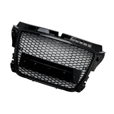 Calandre Avant RS3 Style Alvéolée Pour Audi A3 8P / S3 2008-2013 - vue de face - Becquet Voiture