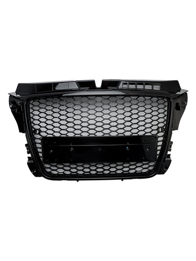 Calandre Avant RS3 Style Alvéolée Pour Audi A3 8P / S3 2008-2013 - vue de trois-quarts - Becquet Voiture