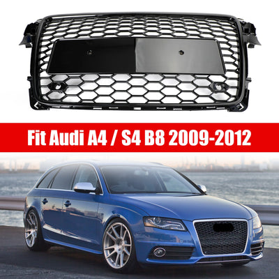 Calandre Avant RS4 Style Nid D'abeille Audi A4 S4 B8 - en situation 2 - Becquet Voiture