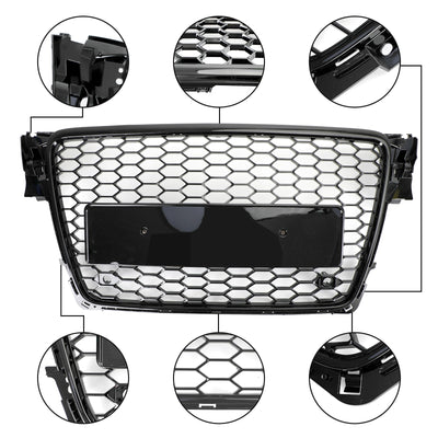 Calandre Avant RS4 Style Nid D'abeille Audi A4 S4 B8 - packshot studio 2 - Becquet Voiture