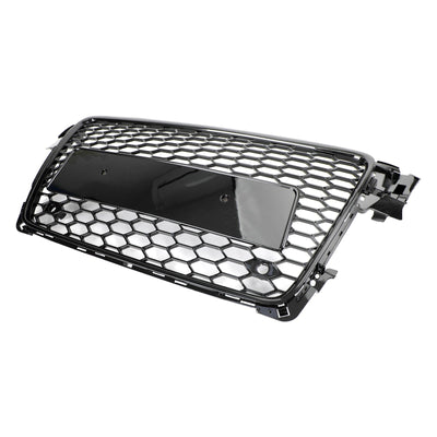 Calandre Avant RS4 Style Nid D'abeille Audi A4 S4 B8 - vue de trois-quarts 2 - Becquet Voiture