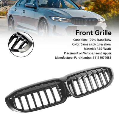 Calandre Avant Sport Noire BMW Série 3 G20 G28 2019-2020 - vue de trois-quarts - Becquet Voiture