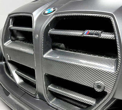Calandre Avant ST Fibre Carbone BMW G80 G82 - vue de trois-quarts - Becquet Voiture