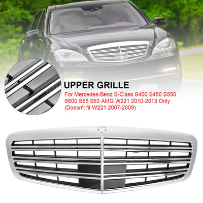 Calandre Avant Style AMG Mercedes Classe S W221 2010-2013 - installé sur véhicule - Becquet Voiture