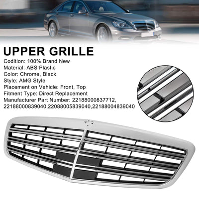 Calandre Avant Style AMG Mercedes Classe S W221 2010-2013 - vue de profil - Becquet Voiture