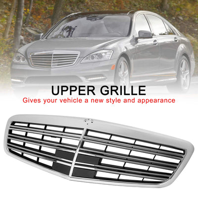 Calandre Avant Style AMG Mercedes Classe S W221 2010-2013 - vue de trois-quarts - Becquet Voiture
