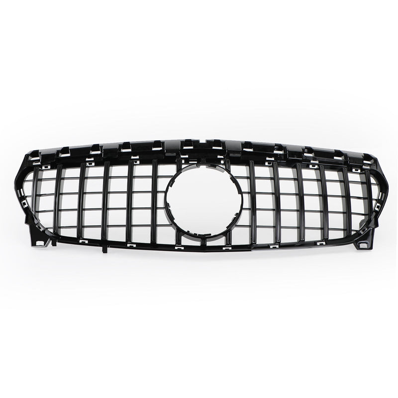 Front Grille GT Style Mercedes CLA W117 2013-2019 - three-quarter view - Becquet Voiture
