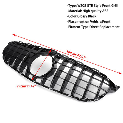 Calandre Avant Style GTR Mercedes Classe C W205 2015-2018 - vue arrière - Becquet Voiture