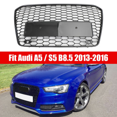 Calandre Avant Style Nid d'Abeille Audi A5 S5 B8.5 Noir - en situation 2 - Becquet Voiture