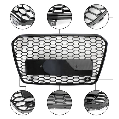 Calandre Avant Style Nid d'Abeille Audi A5 S5 B8.5 Noir - installé sur véhicule 2 - Becquet Voiture