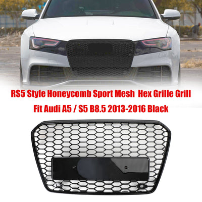 Calandre Avant Style Nid d'Abeille Audi A5 S5 B8.5 Noir - vue de dessus 2 - Becquet Voiture