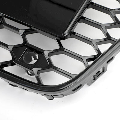 Calandre Avant Style Nid d'Abeille Audi A5 S5 B8.5 Noir - vue de face 2 - Becquet Voiture