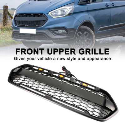 Calandre Avant Style Raptor 3LED Noir Mat Ford Transit Custom - vue de trois-quarts 2 - Becquet Voiture