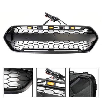Calandre Avant Style Raptor Ford Transit Custom 2018-2023 3LED - vue de face - Becquet Voiture