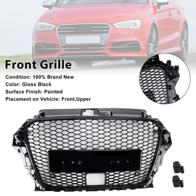 Calandre Avant Style RS3 Audi A3 Sline S3 2013-2016 Avec ACC - vue de trois-quarts - Becquet Voiture