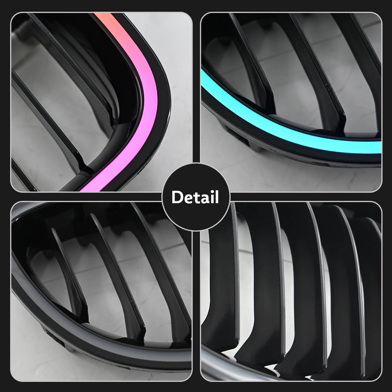 Calandre BMW E90 Série 3 2009-2012 Éclairage RGB - packshot studio - Becquet Voiture