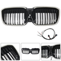 Calandre BMW iX3 G08 LCI Double Lamelles Noir 2022-2024 - détail du montage - Becquet Voiture
