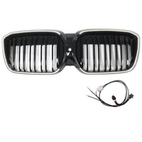 Calandre BMW iX3 G08 LCI Double Lamelles Noir 2022-2024 - vue arrière 2 - Becquet Voiture