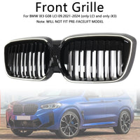 Calandre BMW iX3 G08 LCI Double Lamelles Noir 2022-2024 - vue arrière - Becquet Voiture