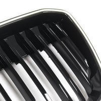 Calandre BMW iX3 G08 LCI Double Lamelles Noir 2022-2024 - vue de dessus - Becquet Voiture