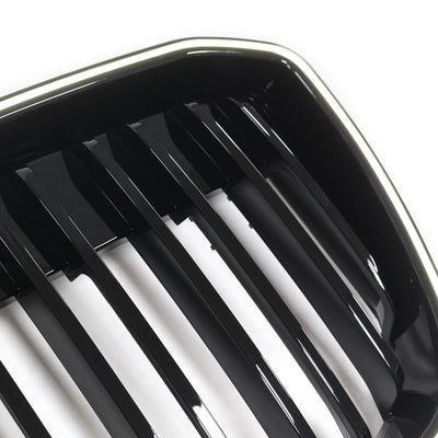 Calandre BMW iX3 G08 LCI Double Lamelles Noir 2022-2024 - vue de dessus - Becquet Voiture