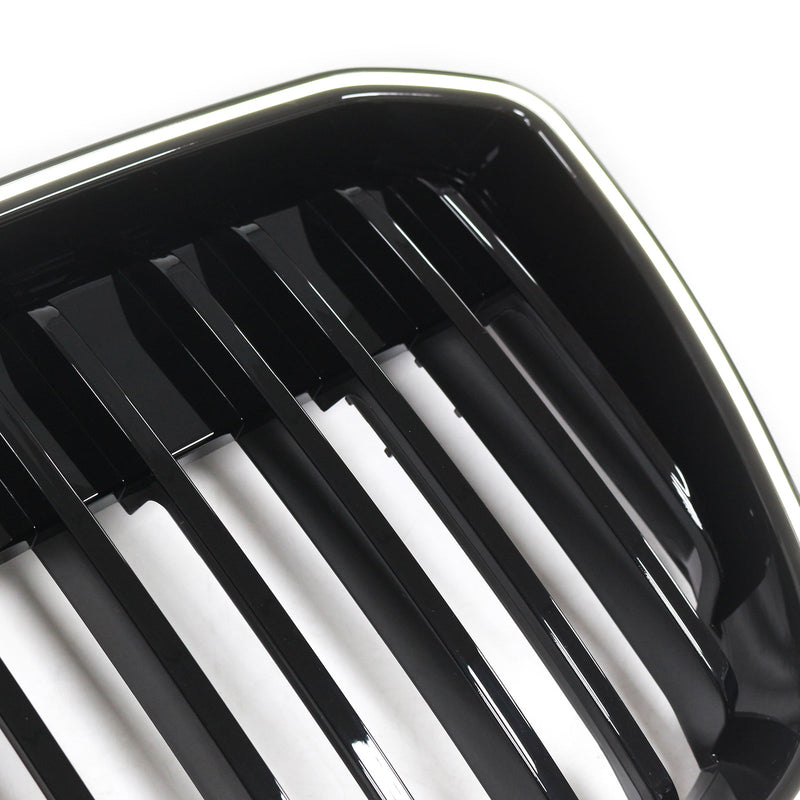 Calandre BMW iX3 G08 LCI Double Lamelles Noir 2022-2024 - vue de dessus - Becquet Voiture