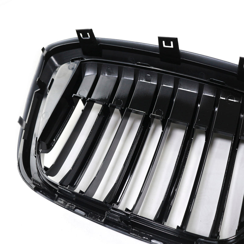 Calandre BMW iX3 G08 LCI Double Lamelles Noir 2022-2024 - vue de face 2 - Becquet Voiture