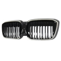 Calandre BMW iX3 G08 LCI Double Lamelles Noir 2022-2024 - vue de trois-quarts 2 - Becquet Voiture