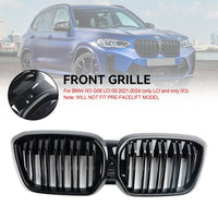 Calandre BMW iX3 G08 LCI Double Lamelles Noir Brillant 2022 - installé sur véhicule - Becquet Voiture