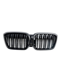 Calandre BMW iX3 G08 LCI Double Lamelles Noir Brillant 2022 - vue de trois-quarts 2 - Becquet Voiture