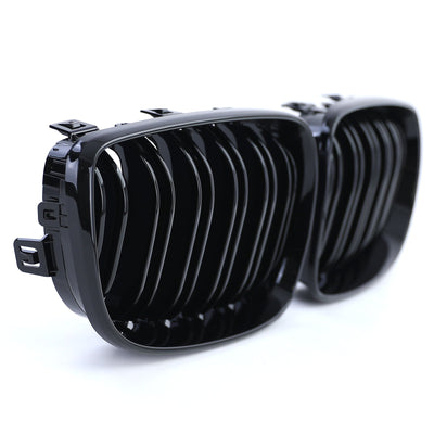 Calandre BMW Série 1 E87 E81 noir brillant - installé sur véhicule 2 - Becquet Voiture