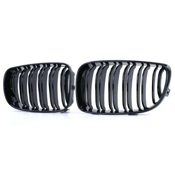 Calandre BMW Série 1 E87 E81 noir brillant - vue de profil 2 - Becquet Voiture